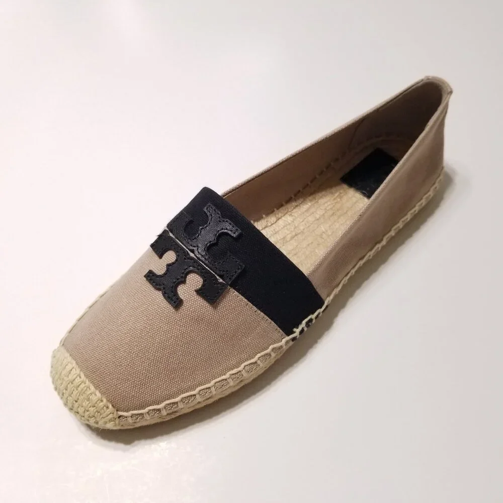 ✨NEW✨ Tory Burch Weston Flat Espadrilles in Natural/Black Size 9.5, 10